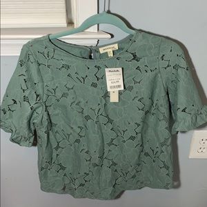 Green lace Top